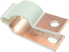 Grounding clip, max. bundle Ø 3.2 mm, PA/copper, natural, (L x W x H) 18 x 9.5 x 3.5 mm, 611 03 03