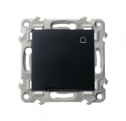 SZAFIR Łącznik zwierny dzwonek z podświetleniem niebieskim czarny metalik ŁP-6ZS/m/33