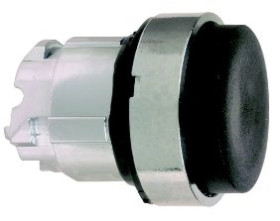 Główka okrągła przycisku czarna wyst. O22, z sam. powr., bez ozn. ZB4BL2