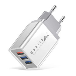 Ładowarka sieciowa 1xUSB 3.0 QC+ 2xUSB 2,4A MT009 Montis 6477112 MT009