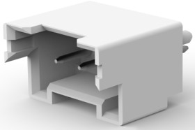 Pin header, 3 pole, pitch 2.5 mm, straight, white, 2132230-3