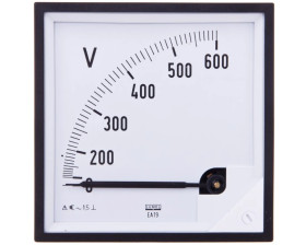 Woltomierz analogowy 96x96 N IP50 E616 600V pozycja pracy C3 K=90 st. bez atestu KJ EA19N E61600000000