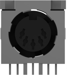 Panel socket, 5 pole, solder connection, angled, 5750477-1