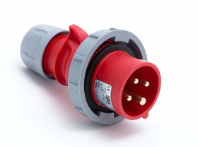 Wtyczka przenośna 16A 4P 400V czerwona IP67 SHARK 0142-6