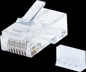 790604 CAT6 Modular Plugs, UTP, 3-prong, 90 pcs