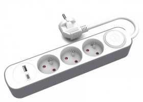 PRZEDL.3X1MM 3GN.+WYL.+USB A+USB C 3M 10