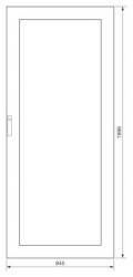 Drzwi przeszklone Hager (S x W) 845 mm x 1896 mm 1 szt.