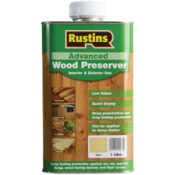 Rustins AWCL1000 Advanced Wood Preserver Clear 1 litre