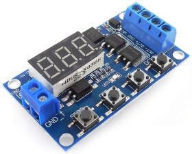 Moduł przekaźnika czasowego z wyjściami na tranzystorach Mosfet sterowany impulsem