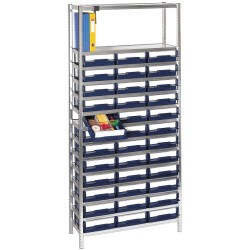 Raaco 181129 Shelving 4-800 Shelving Unit - 36 Bins