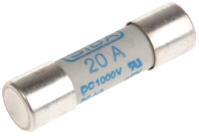 Bezpiecznik 20A 10 x 38mm 1kV dc SIBA