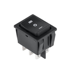 PRZEŁĄCZNIK CHWILOWY 3-POZ 1-0-2 RS233-4C KOŁYSKOWY PRK0101 CZARNY 2-TORY 15A/250V