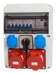 Rozdzielnica stacjonarna 11M 0-1 32A/5P 16A/5P 2x230V + zabezp. RSW01112FC111