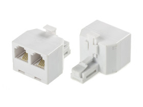 Rozgałęźnik telefoniczny 6p4c RJ11 wtyk - 2x gniazdo