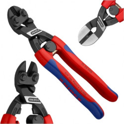 Szczypce tnące przegubowe 200mm wygięte 20° CoBolt ze sprężyną i blokadą KNIPEX 71 22 200