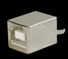 USB panel socket, series B, straight, 180° vers.