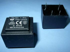 V30AJ-15AAP5 6V/2,0VA TRAFO PCB