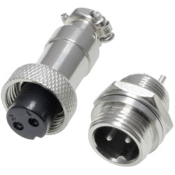 Pollin 453541 DIN Connector 2-Pin Socket Built-In Plug 1 Set