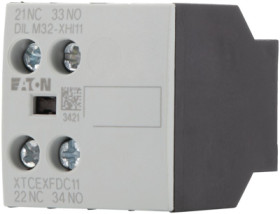 Auxiliary switch, 2 pole, 1 Form A (N/O) + 1 Form B (N/C), screw connection, 277376