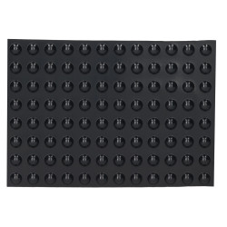 R-TECH 310015 PU Round Protective Feet Ø9.5 x 3.8 - Black - Sheet 96