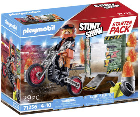 Playmobil® Stuntshow Pakiet startowy motocykl pokazowy ze ścianą ognia 71256