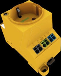 709-582 Switchgear cabinet socket with double connection, yellow