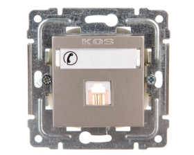 DANTE Gniazdo telefoniczne pojedyncze RJ11 inox 454163