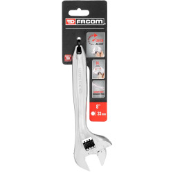 Klucz nastawny angielski Facom Klucz nastawny dł. 200 mm rozstaw: 33mm Stal chromowo-wanadowa Metal