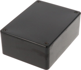 ABS enclosure, (L x W x H) 110 x 82 x 44 mm, black (RAL 9005), IP54, 1591SSBK