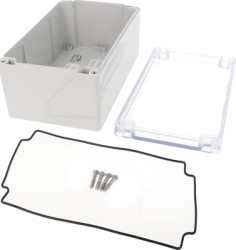 PC enclosure, (L x W x H) 201 x 119 x 89 mm, light gray (RAL 7035), IP66, 1554U2GYCL