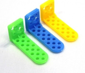 L-shaped Plastic Coupler - for Robot Building and DIY Projects