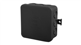 Puszka Hermetyczna N/T E12 85X85x39mm Pusta Ip55 Bezhalogenowa Czarna 0297-02