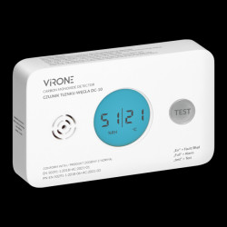 Czujnik tlenku węgla, zasilanie bateryjne 2xAA, żywotność sensora 10 lat DC-10 Virone ORNO