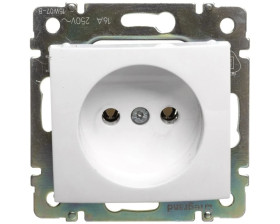 VALENA Gniazdo pojedyncze b/u 16A IP20 białe 774416