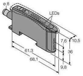 Turck 3073414 D10BFPGQ5 Czujnik światłowodowy 1 szt. (D x S x W) 84.4 x 10.5 x 35.9 mm