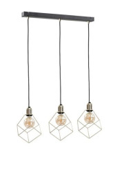 Lampa wisząca loftowa 3xE27 TAHO GOLD