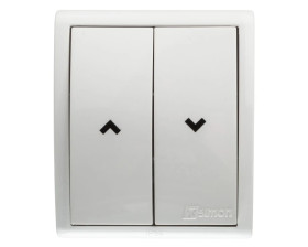 Simon Aquarius Przycisk hermetyczny żaluzjowy dwubiegunowy IP54 biały AQZ1/11