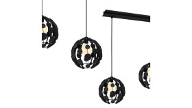 Lampa Wisząca Gaia Black / Wood 3Xe27 60W Mlp6327 Milagro