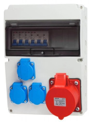 Rozdzielnica stacjonarna 11M 16A/5P 3x230V +zabezpieczenia RSW013C013