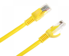 Przewód UTP/8c/ wtyk-wtyk 5m żółty