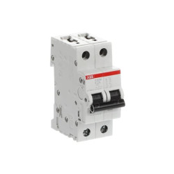 Wyłącznik nadprądowy MCB, Typ K, 2-biegunowy, 2A, 400V, 125V, ABB, S200M