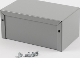 Aluminum enclosure, (L x W x H) 127 x 76 x 56 mm, gray (RAL 7046), IP32, 1411N