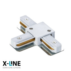 Złączka typu T do szyny, biała