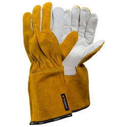 Rękawice robocze rozmiar: 8 materiał: Skóra zastosowanie: Odporność na wysokie temperatury