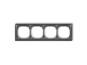 DECO Ramka 4 poczwórna uniwersalna z tworzywa DECO Soft grafitowy 11DRSO-4 KARLIK