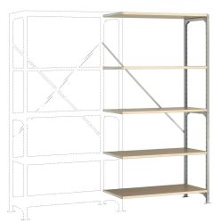 Manuflex RM4129 Moduł rozszerzający do regału 100 kg (S x W x G) 970 x 2000 x 600 mm stal cynkowany ocynkowany podłoga d