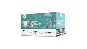 Girlanda Świetlna 12Mb Zewnętrzna Ip65 + 10 Żarówek 2W G45 4X Białe / 3X Róż...