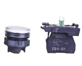 Lampka sygnalizacyjna 22mm biała 110-120V AC XB5AVG1