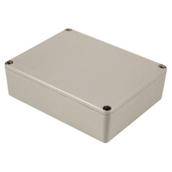 Hammond 1590XXLG Aluminium &#x27;Stomp Box&#x27; Enclosure Grey (145 x 121 x 39mm)