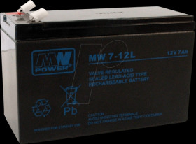 MW 7-12 AGM battery, 12 V, 7 Ah